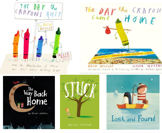 Some stories written by or illustrated by Oliver Jeffers