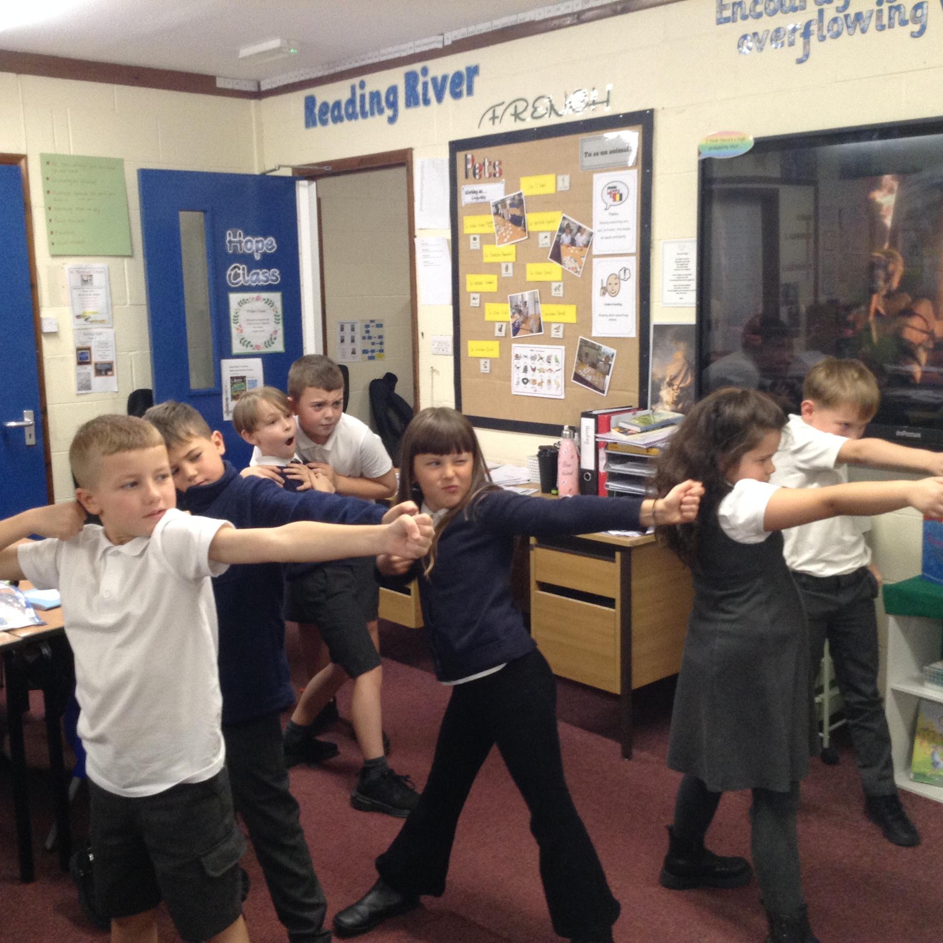 The chief and his archers mount an attack.